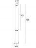 Lampa Zewnętrzna Słupek Ogrodowy 155cm 32W Czarny IP65 Minimalistyczny Maxlight Gardenia F0066 